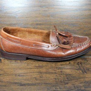 COLE HAAN Kiltie Tassel Loafers Tan Brown Leather Dress Shoes Mens 11 D